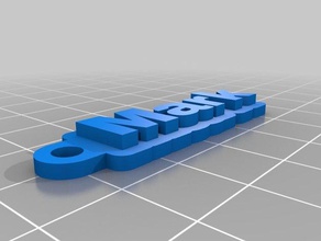 mark Anahtarlık özelleştirilmiş 3d print model - Mito3D