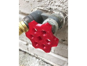 garden spigot handle outdoor & hose 3d print model - Mito3D