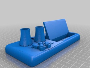power plant card holder office 3d print model - Mito3D
