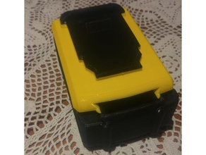 dewalt xr battery container organization slide solidworks 3d print model - Mito3D