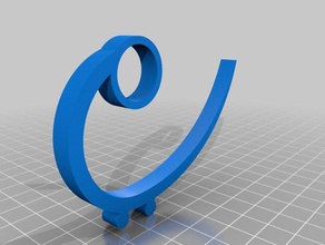 bass clef page holder 3d print model - Mito3D