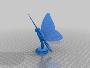 borboleta estátua v1 A impressão 3d 3d print model - Mito3D