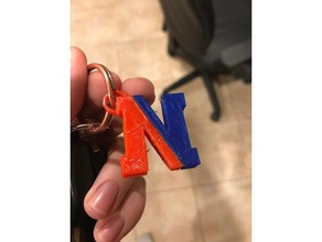 northeastern logo keychain signs & logos college university 3d print model - Mito3D