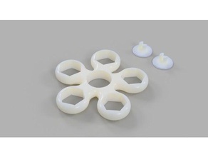 pentagram spinner using 5 nuts mechanical toys fidget cap high income 3d print model - Mito3D