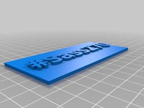 il mio segno personalizzata piastra posteriore più piccolo segni e loghi su misura 3d print model - Mito3D