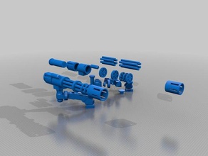 demir adamın Savaşı makineli tüfek 3d baskı 3d print model - Mito3D