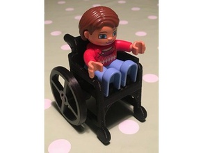 duplo Rollstuhl Spielzeug & Spiele 3d print model - Mito3D