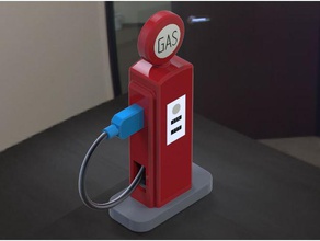 gas pump phone charger usb holder gadgets 3d print model - Mito3D