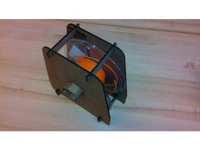 cardboard filament spool holder 3d printer accessories lasercut 3d print model - Mito3D