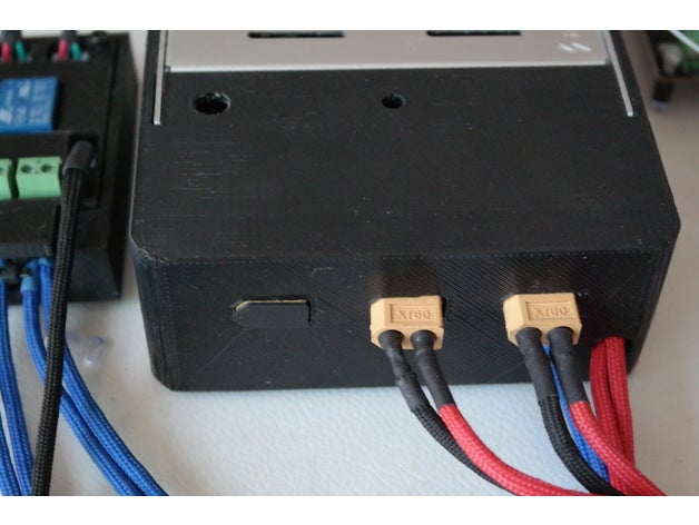power supply cover 3d printing 24v 24volt xt60 cap connector holder mount 3D print model - Mito3D