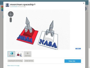 moon mars spaceship 3d printing 3d print model - Mito3D