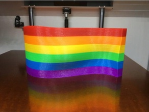 multi-color pride flag use any printer signs & logos equality lgbt lgbtq multicolor rainbow 3d print model - Mito3D