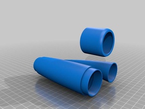 5 1 ogive nosecone 3d printing estes rockets model rocket nose cone tube 3d print model - Mito3D