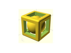 sphère cube 3d print model - Mito3D
