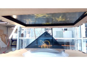 ajustable holograma cuadro de generador pantallas el arte interactivo juego lasercut cortadora láser monitor pimienta efecto imagen fantasma raspberry pi pantalla madera 3d print model - Mito3D
