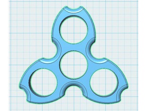 curved fidget spinner toys & games hand toy 3d print model - Mito3D