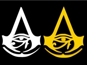 assassin's creed origens jogos assasin chaveiro logotipo videogame 3d print model - Mito3D