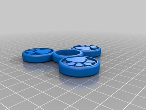 my customized paw fidget spinner toys & games 3d print model - Mito3D