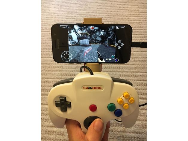 n64 phone holder mobile control controller 3D print model - Mito3D