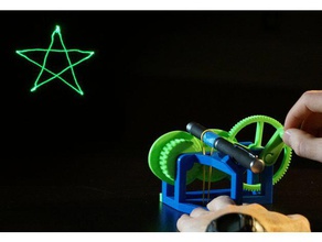mechanische laser-show Spielzeuge cams Zahnräder golang laser Persistenz vision pov Trigonometrie 3d print model - Mito3D
