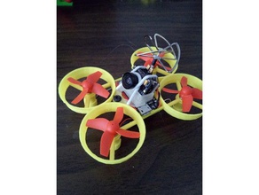 juste un autre petit cri r c véhicules l'acro brossé quadcopter drone flf3 fpv racer l'intérieur mini quadricoptère quad frame minuscule whoop tx02 wouah 3d print model - Mito3D
