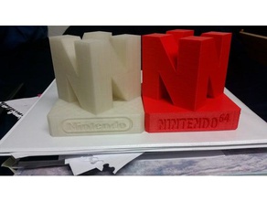 nintendo 64-statue video-Spiele n64 n64-logo n64-statue das 64 logo n statue 3d print model - Mito3D