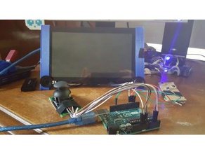 raspberri inçlik dokunmatik ekran stand pı video oyunları raspberry pi durumda konut dur 3d print model - Mito3D