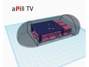 pi ll-tv Fall pi3 2 b+ pi2b fan-option - Elektronik apill-tv raspberry 3d print model - Mito3D