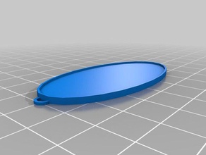il mio personalizzati portachiavi ovale i su misura 3d print model - Mito3D
