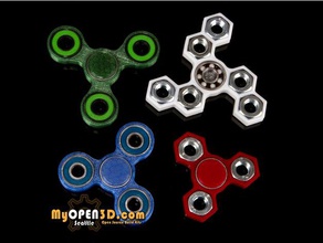 myopen3d fidget spinner collection toys & games desk toy easy print hand cap mechanical open source seattle simple tri 3d print model - Mito3D