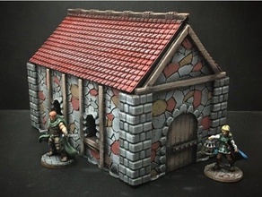 medieval cottage 28mm heroic scale 15mm toys & games architecture boardgame boardgames building dnd dungeon dungeons dragons fantasy frostgrave game gaming house miniature miniatures mordheim opentactics pathfinder roleplaying rpg scatter terrain tabletop wargame wargames wargaming warhammer wayfarer 3d print model - Mito3D