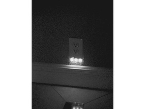 led de saída da placa do agregado familiar diy diodo emissor luz outlet parede 3d print model - Mito3D