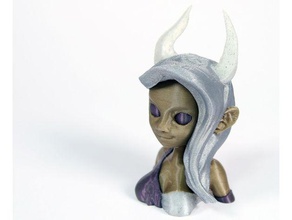 demon girl 4 color dressed sculptures 3d print model - Mito3D