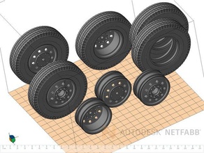 tamiya roues du camion échelle de 1 à 14 r c véhicules lkw rc tamyia 3d print model - Mito3D