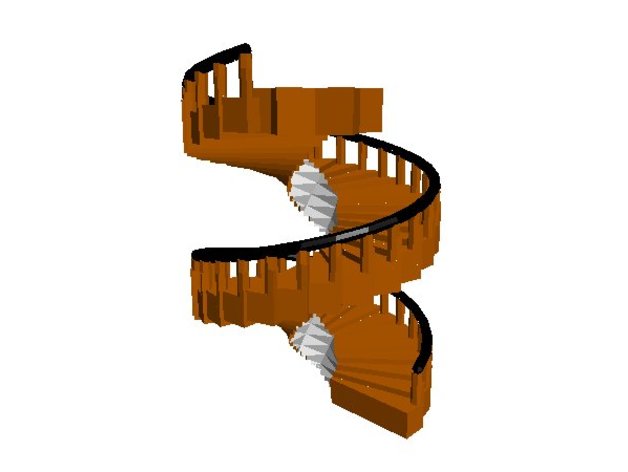 escalera caracol modelos 3D print model - Mito3D