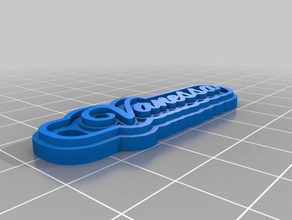 mi personalizados multilínea tag llavero de vanessa llaveros personalizado 3d print model - Mito3D