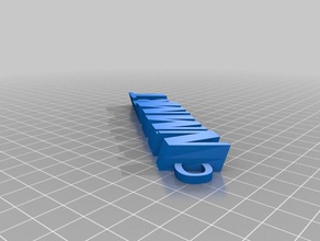 mon personnalisés iamburny du texte - nom porte-clés télécommande de l'organisation personnalisé 3d print model - Mito3D