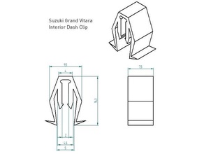 interni cruscotto clip 3d print model - Mito3D