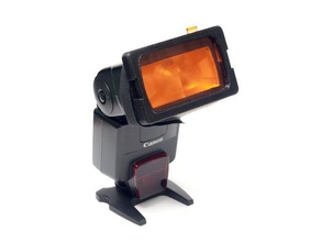 canon 550ex flaş Renk Filtresi adaptörü ve kılavuz kamera 3d print model - Mito3D
