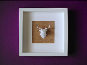 lowpoly geyik kupa dekor hayvan dekorasyon diy ıkea poly düşük shapeways vectary 3d print model - Mito3D
