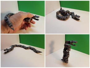serpent robot modèle de robots articulations bijoux- bracelet- jouet- robot- 3d print model - Mito3D