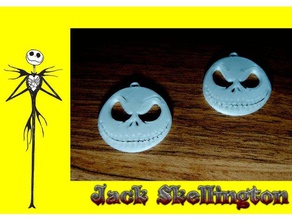 jack skellington-Ohrring Ohrringe 3dlito Ohrring skellington Juwel keychain llavero pesadilla terror 3d print model - Mito3D