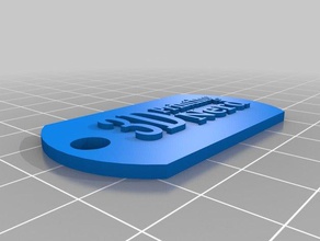 L'impression 3d nerd dog tag de la mode 3dprintingnerd joeltelling joel dire 3d print model - Mito3D