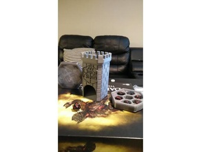 entscheidende Rolle, Würfel, tower castle remix Würfel kritische Rolle 3d print model - Mito3D