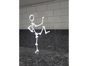 stick man position-able interactive art human body model stickfigure 3d print model - Mito3D