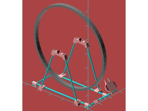 zentrierst nder f r fahrrad-laufr der Fahrrad-Rad-zentrierständer hand-Werkzeuge Fahrrad die Zentrierung fahrrad Laufrad openscad Felgen stand Abrichten Rad 3D print model - Mito3D