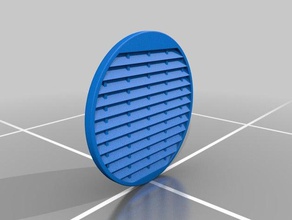 louvered cover piece diy circular louver round speaker vent 3d print model - Mito3D