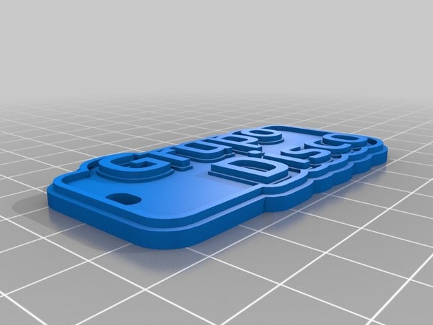 disco Schlüsselanhänger kundengebundene 3D print model - Mito3D