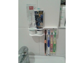 escova de dentes pasta titular casa banho 3d print model - Mito3D