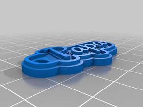 papa keychain keychains customized 3d print model - Mito3D